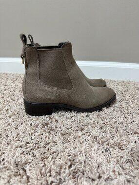 Cole Haan Grand OS Waterproof Leather Chelsea Boots Taupe Size 7.5